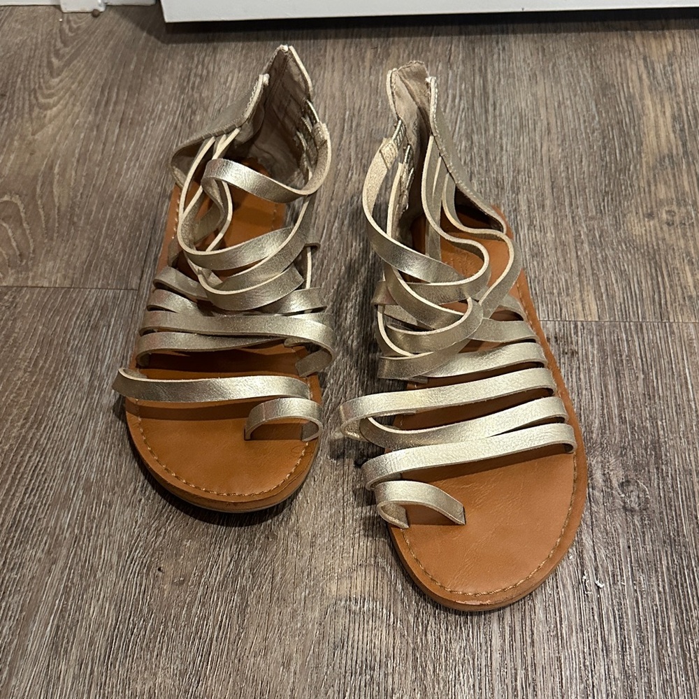 Universal Thread Gold Strappy Sandals
